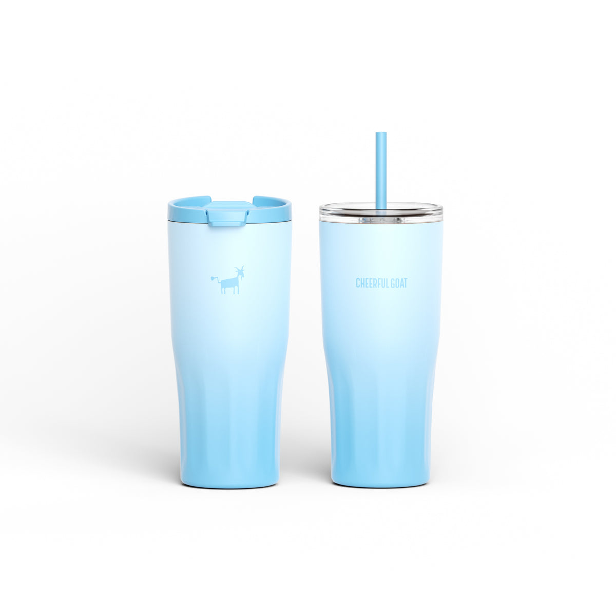Cheerful Goat Coffee Cup Double wall stainless Vacuum Ceramic Lined Cup 600ml/21oz