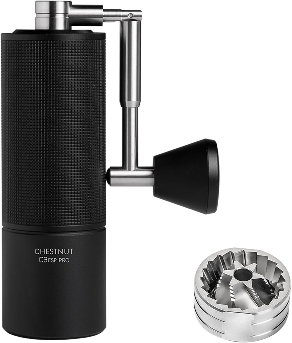 TIMEMORE Chestnut C3 ESP Pro Full Metal Hand Coffee Grinder with Precise Grinding Degree Adjustment  Stainless Steel and Conical Grinder Black