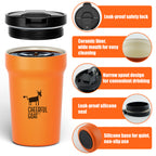 CheerfulGoat Pocket Coffee Bundle – 15 Cups 100% Arabica Freeze-Dried Coffee 3 BOX＋Ceramic Lined Coffee Tumbler 350ml