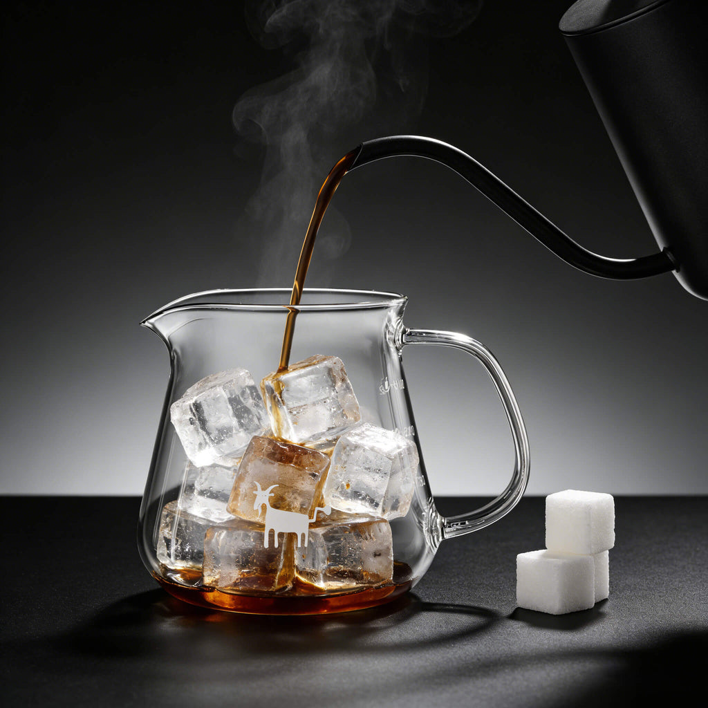 Cheerful Goat Coffee Sharing Pot Home Hand-Poured Coffee Pot Set Coffee Utensils Borosilicate Glass