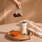 Cheerful Goat Coffee Cup  Leakproof Ceramic Insulated Cup  travel coffee mug with lid Temperature Retention (350ml/11oz)