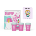 CheerfulGoat Fluffy Coffee Gift Set （9 Cups + Collector's Fridge Magnet） ＋Pocket Coffee Bundle (15 Cups + 300ml Straw Tumbler)
