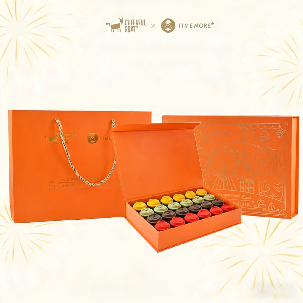 Cheerful Goat  24Pcs Coffee Gift Box  Freeze Dried Arabica Instant Coffee Portable Travel Set