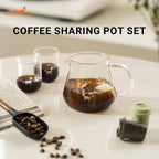 Cheerful Goat Coffee Sharing Pot Home Hand-Poured Coffee Pot Set Coffee Utensils Borosilicate Glass