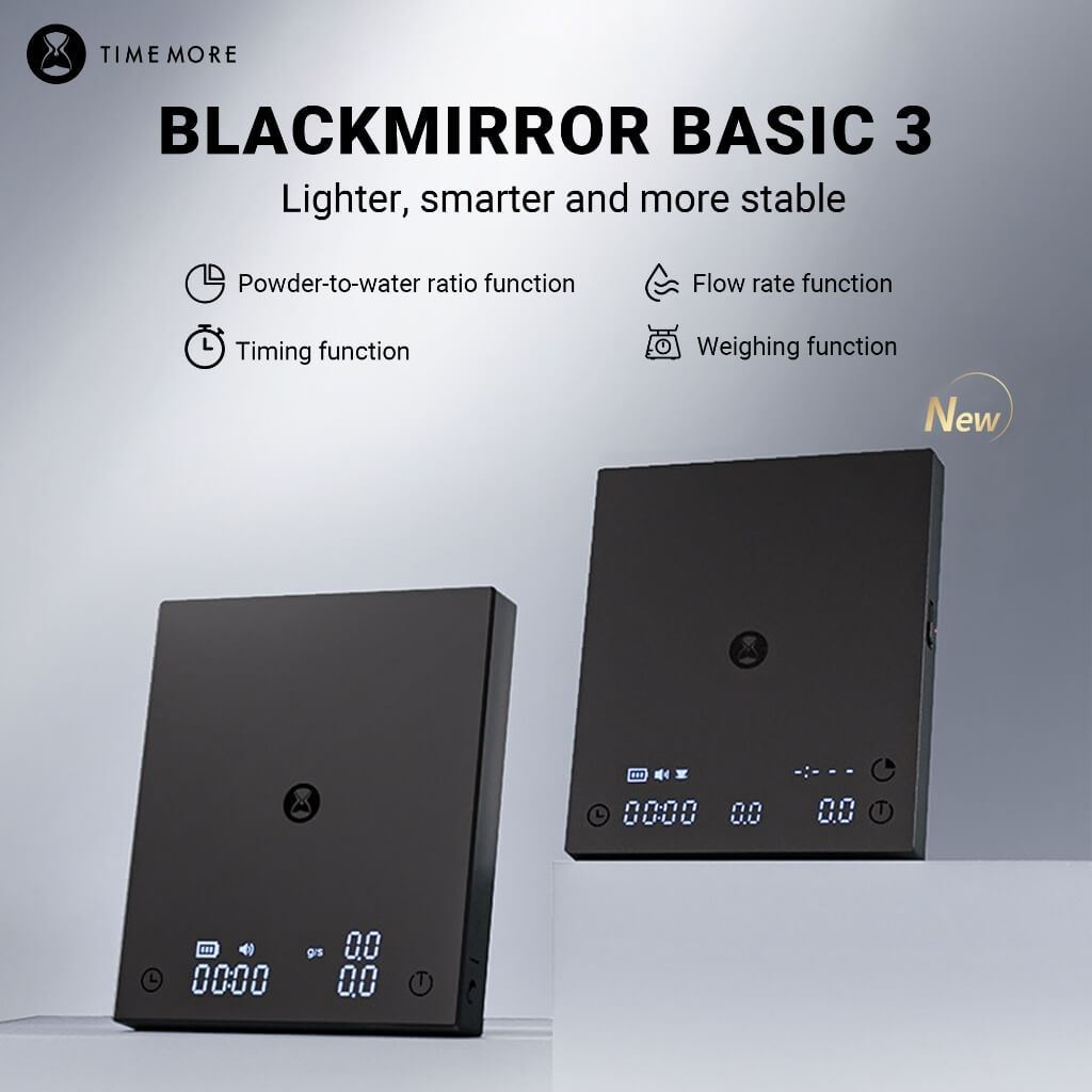 Timemore Mirror BASIC 3 Coffee Electronic Scale Coffee Weighing Scale  - With Timer  For Italian  Pour-over Coffee