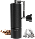 TIMEMORE Chestnut C3s Max Manual Coffee Grinder Upgrade Integrated All Metal Housing Stainless Steel S2C Cone Cut Hand Coffee Grinder with Folding Handle Black