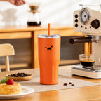 Cheerful Goat Double wall stainless Vacuum Ceramic Coffee Cap 600ml /21 oz Plus Coffee Powder 1 Box Bundle