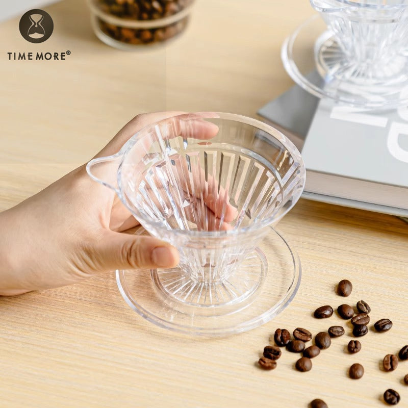 TIMEMORE Coffee Dripper Cup PCTG V02 Coffee Filter Cup+ Sharing Pot Transparent | 600ml