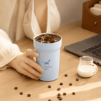 Cheerful Goat Coffee Mug Ceramic lnner Liner Coffee Cup Travel Thermal Tumbler 350ml New Year gift