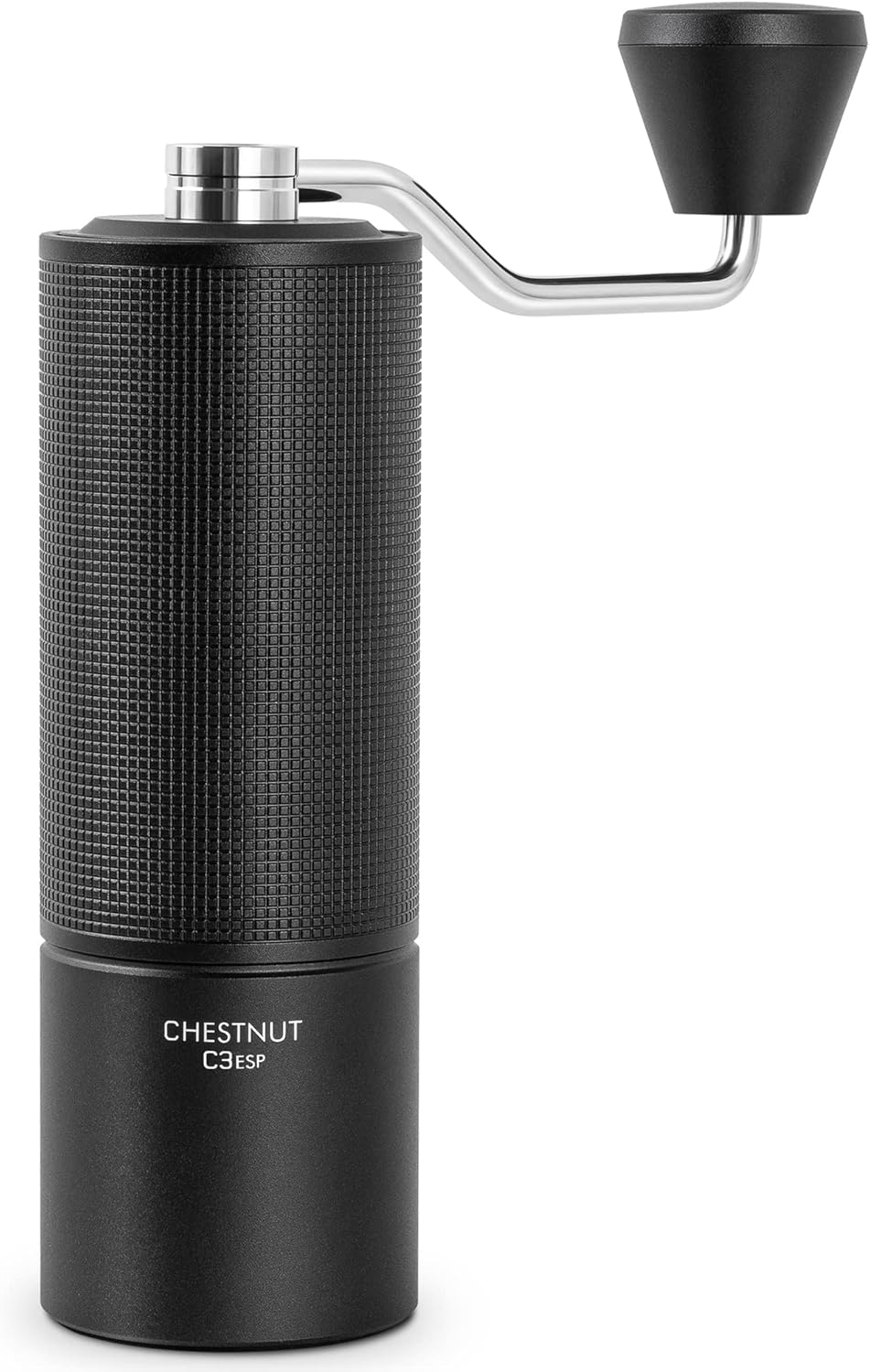 TIMEMORE Aluminum Manual Coffee Grinder C3 ESP Black Stainless Steel Conical Burr Adjustable Grind Setting for Espresso to French Press 25g Capacity