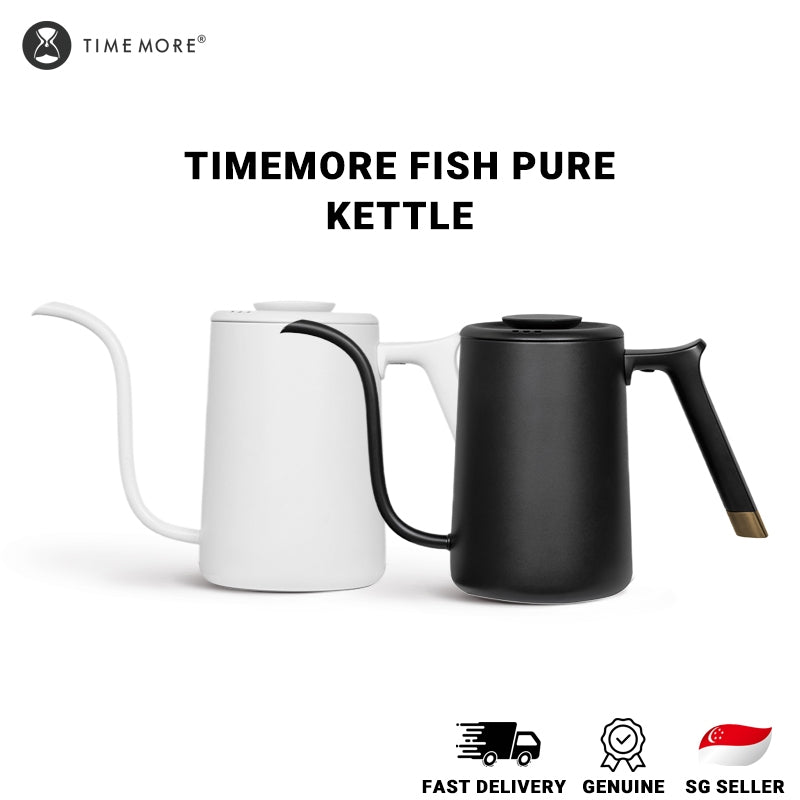 Timemore Fish Pure Kettle 304 stainless steel drip type household long spout fine mouthed pot（No Heating）