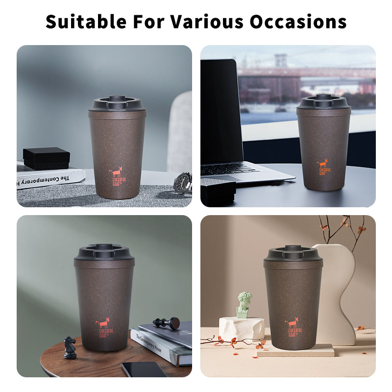 Non-Pourable Eco-Friendly Coffee Cup Made From Recycled Coffee Grounds