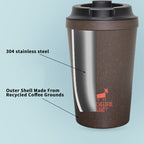 Non-Pourable Eco-Friendly Coffee Cup Made From Recycled Coffee Grounds