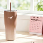 Cheerful Goat Coffee Cup Double wall stainless Vacuum Ceramic Lined Cup 600ml/21oz