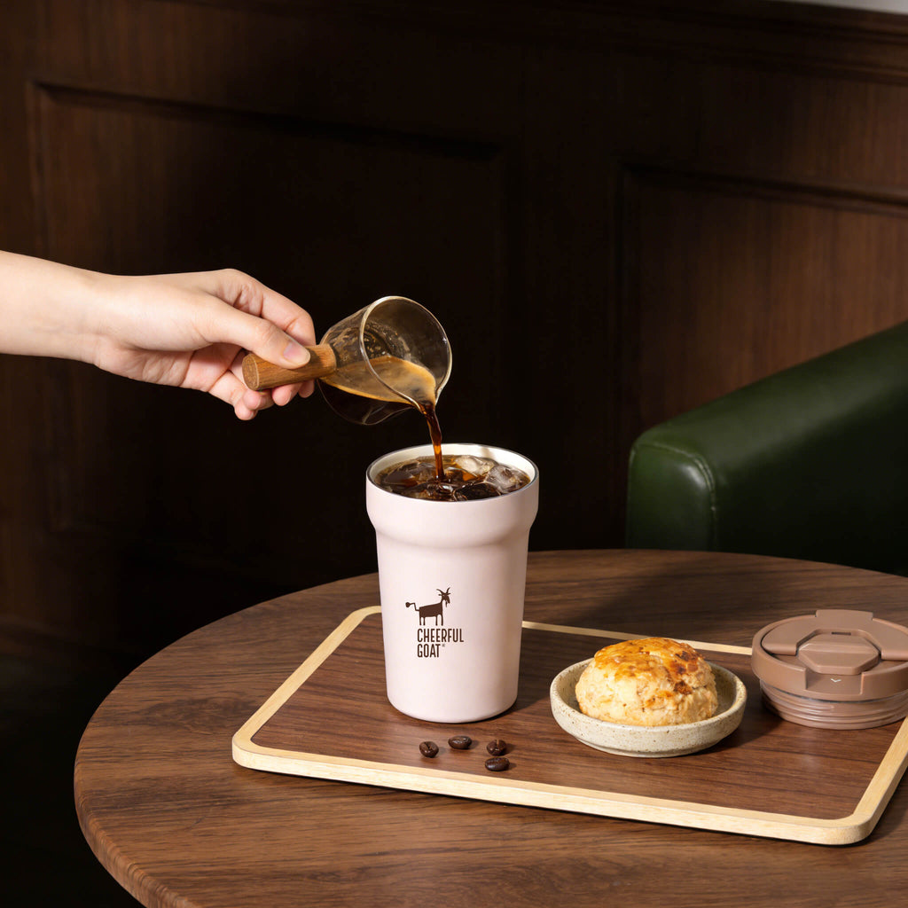 Cheerful Goat Coffee Mug Ceramic lnner Liner Coffee Cup Travel Thermal Tumbler 350ml New Year gift