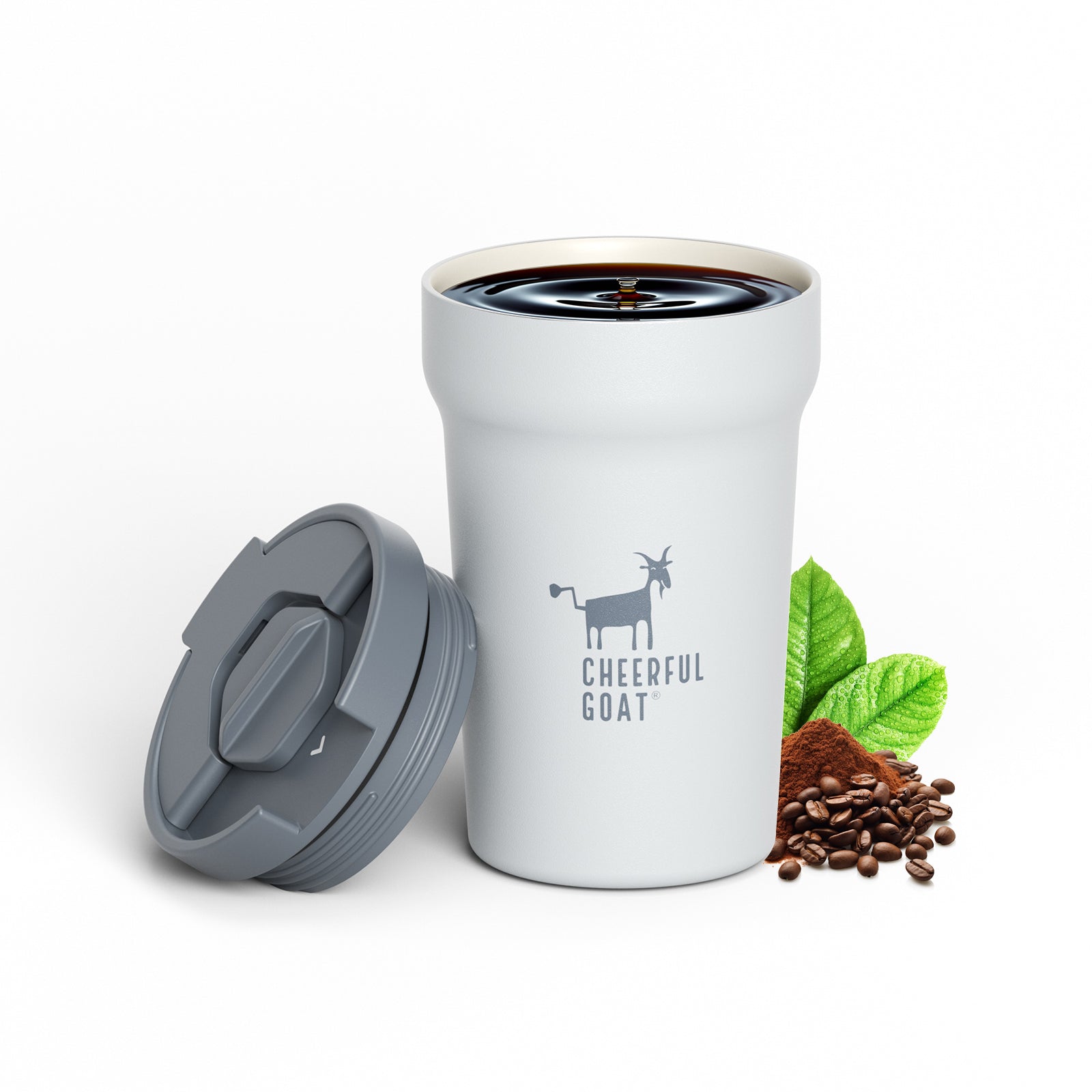 Cheerful Goat Coffee Mug Ceramic lnner Liner Coffee Cup Travel Thermal Tumbler 350ml New Year gift