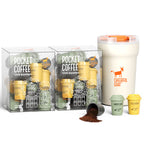 Cheerful Goat Coffee Powder Instant Coffee Freeze Dried Double Mixed Coffee & Mug Combo