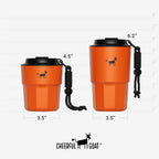 CHEERFUL GOAT Ceramic Lined Coffee Mug – Stainless Steel Travel insulated Tumbler with Ceramic Liner, with lid, 10oz Cup