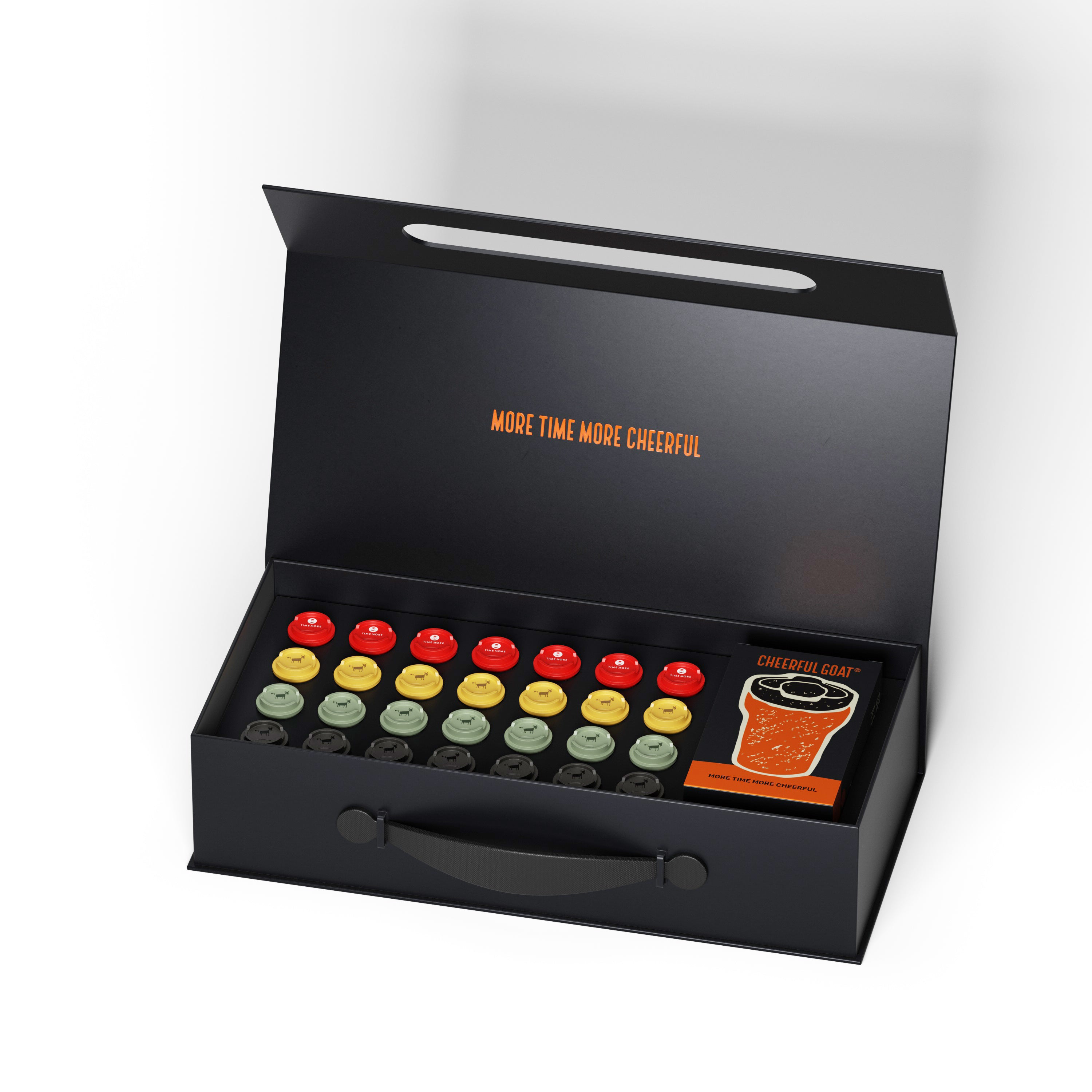 【Pre-sale】CheerfulGoat Premium Coffee Gift Set 28 Cups Freeze-Dried Coffee + Ceramic Lined Coffee Mug Corporate & Festive Gift