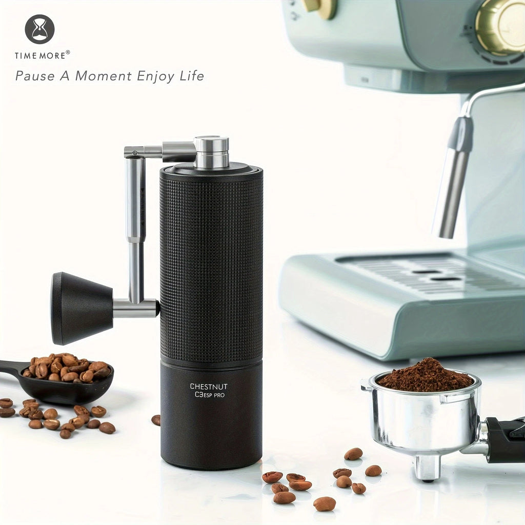 TIMEMORE Chestnut C3 ESP Pro Full Metal Hand Coffee Grinder with Precise Grinding Degree Adjustment  Stainless Steel and Conical Grinder Black