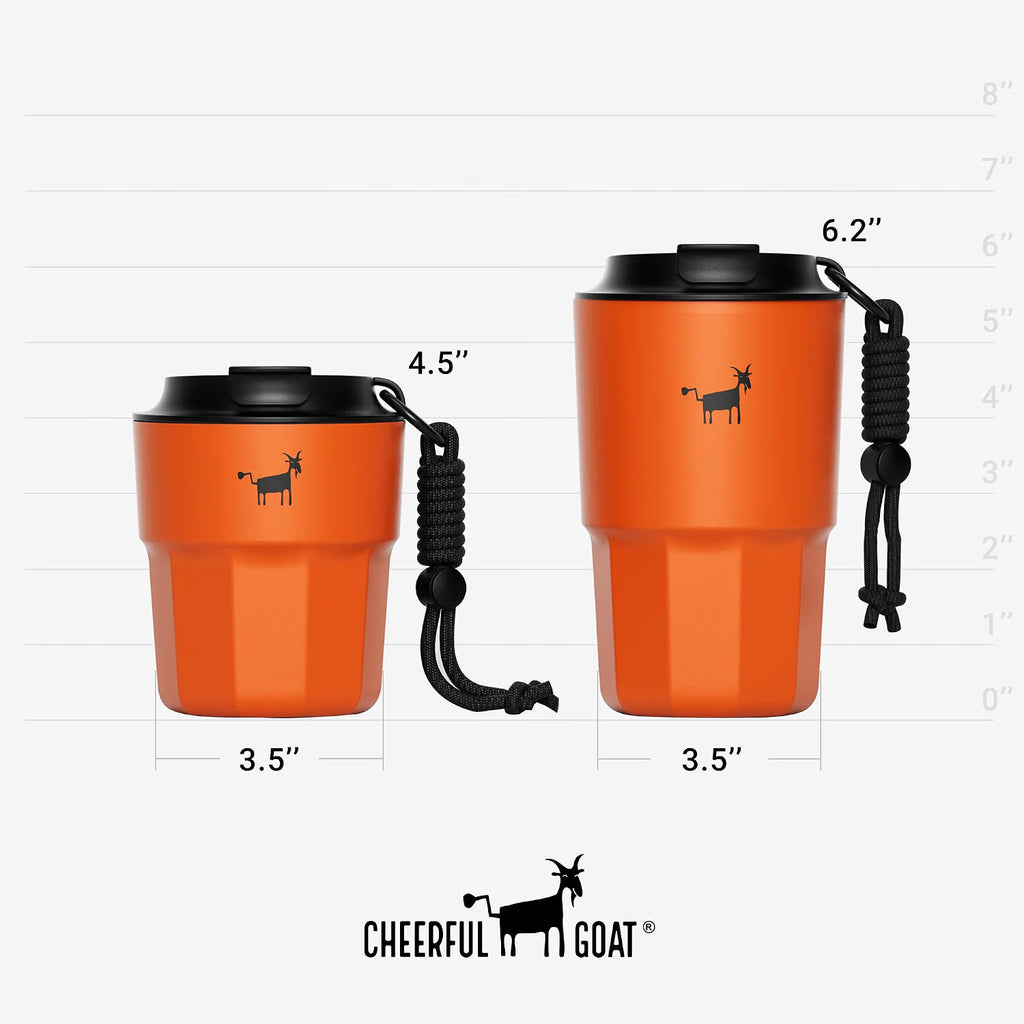 CHEERFUL GOAT Ceramic Lined Coffee Mug – Stainless Steel with Ceramic Liner, for Hot and Cold Water ,15oz Cup