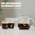 Cheerful Goat Coffee Sharing Pot Home Hand-Poured Coffee Pot Set Coffee Utensils Borosilicate Glass