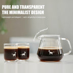 Cheerful Goat  handcrafted borosilicate glass Shareing Pot plus coffee powder 2 Box Bundle
