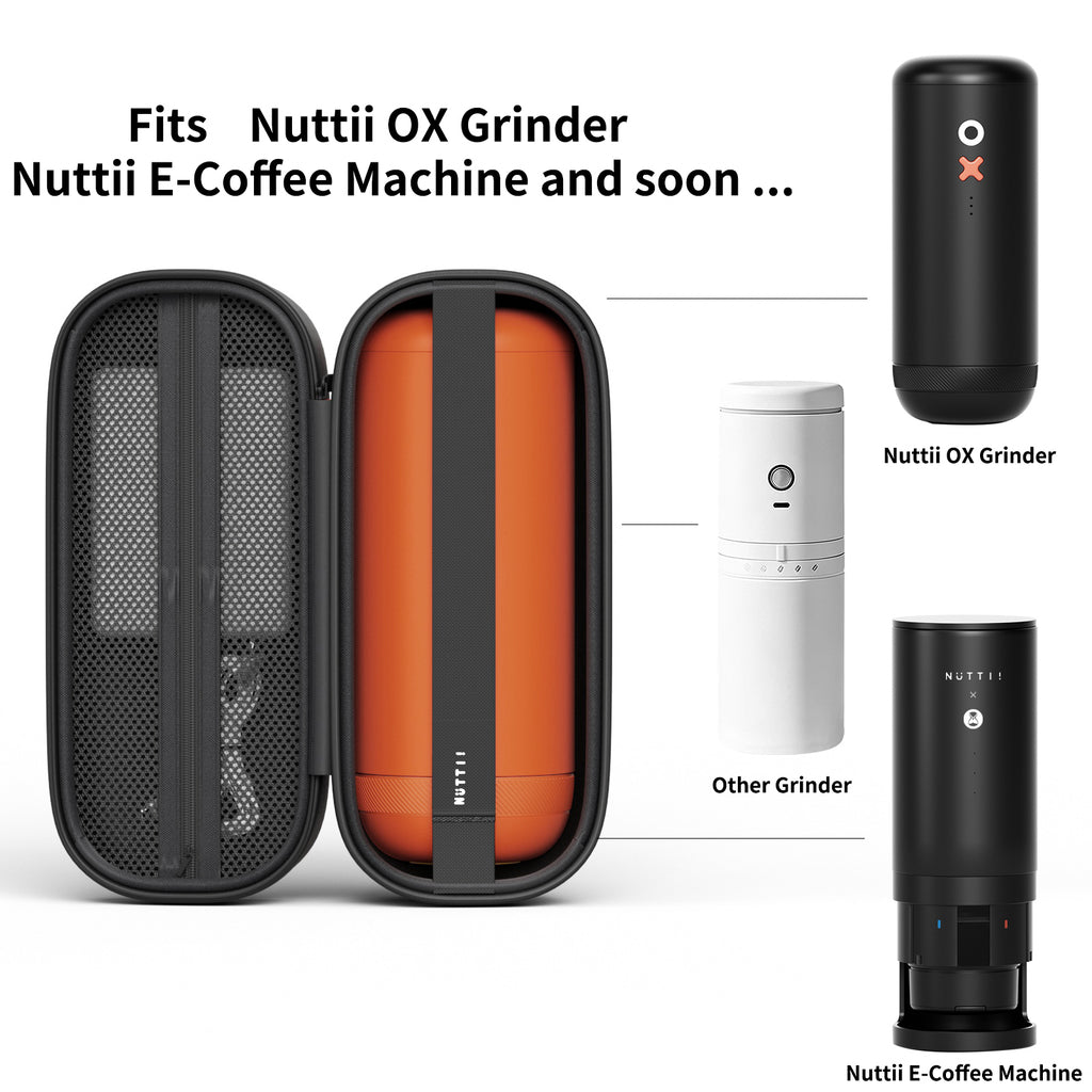 Nuttii Portable Coffee Grinder Travel Carrying Case Hard Shell Storage Bag Water-Resistant for OX Coffee Grinders
