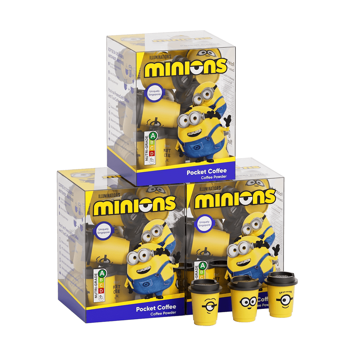 Cheerful Goat × Minions Pocket Coffee Bundle – 15 Cups 100% Arabica Freeze-Dried Coffee