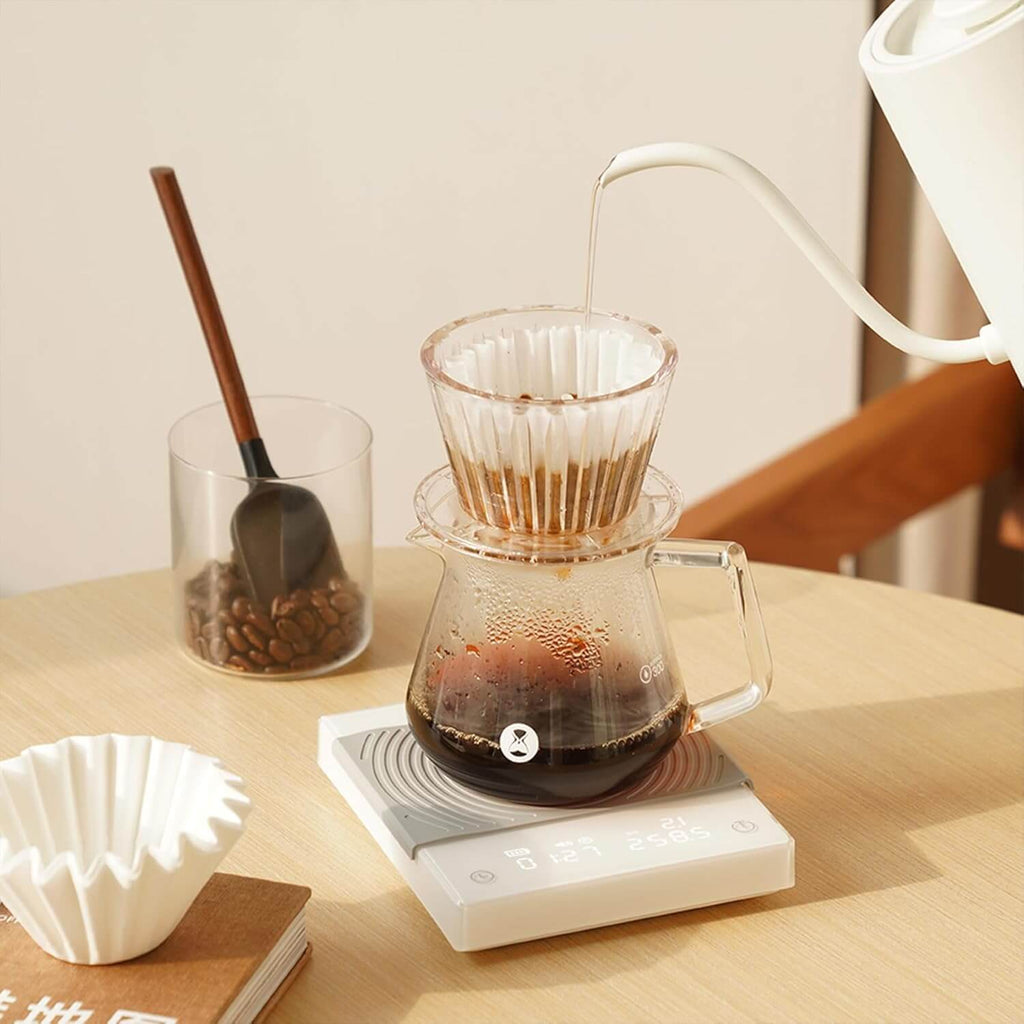 Timemore BASIC 2 Coffee Electronic Espresso Scale with Water Flow Timer Function Switchable Between Ounces and Kilograms