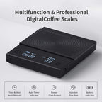 Timemore BASIC 2 Coffee Electronic Espresso Scale with Water Flow Timer Function Switchable Between Ounces and Kilograms