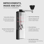 TIMEMORE C5 Pro Manual Coffee Grinder with S2C-042-III Conical Burr, 0.031mm Precision Adjustment, All-Metal Portable