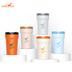 Cheerful Goat Coffee Cup  Leakproof Ceramic Insulated Cup  travel coffee mug with lid Temperature Retention (350ml/11oz)