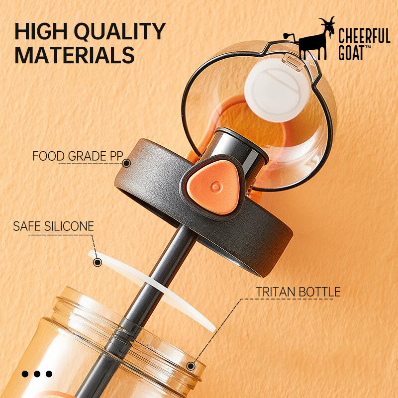 Sports Cup with Lid and Straw 650ml