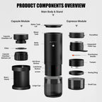 Timemore×Nuttii E-Coffee Portable Espresso Machine Capsule Coffee Machine Coffee Maker For Ground & Capsule Coffee