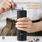 TIMEMORE Chestnut C3s Max Manual Coffee Grinder Upgrade Integrated All Metal Housing Stainless Steel S2C Cone Cut Hand Coffee Grinder with Folding Handle Black