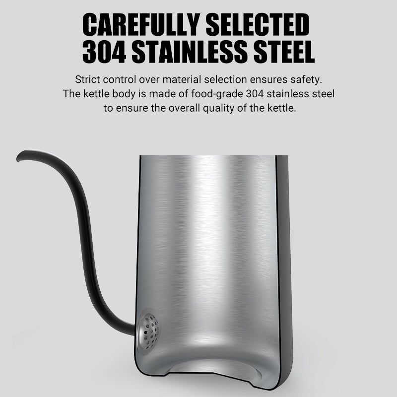 Timemore Fish Pure Kettle 304 stainless steel drip type household long spout fine mouthed pot（No Heating）
