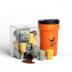 Cheerful Goat Ceramic Insulated Coffee Mug plus coffee powder 1 Box Bundle