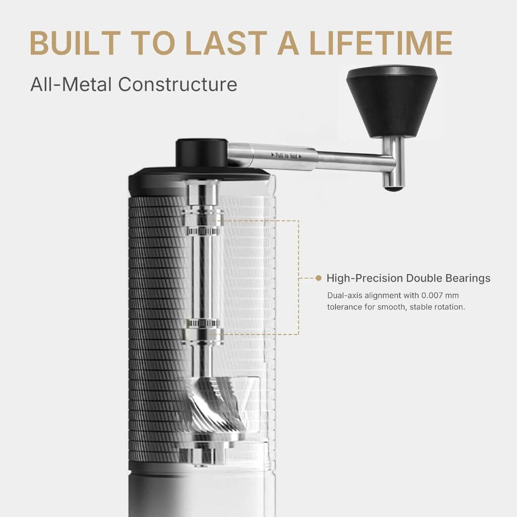 Timemore C5 ESP PRO Manual Coffee Grinder  Stainless Steel Burr Hand Coffee Grinder Black