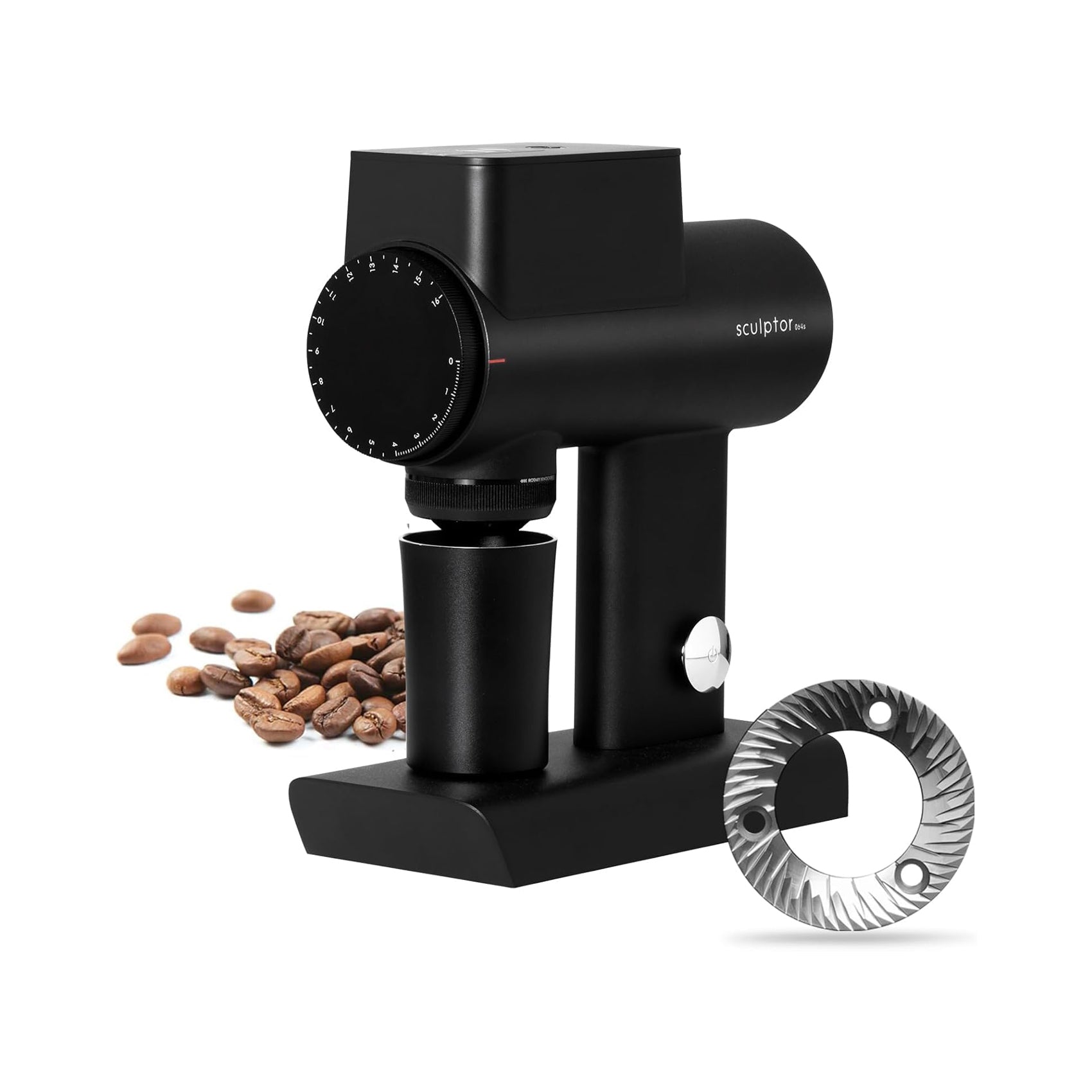 TIMEMORE Flat Burr Electric Coffee Grinder, Stepless Precision Grind Adjustment, Professional Espresso Grinder for Espresso, Pour-Over and French Press (Black, Sculptor 064)