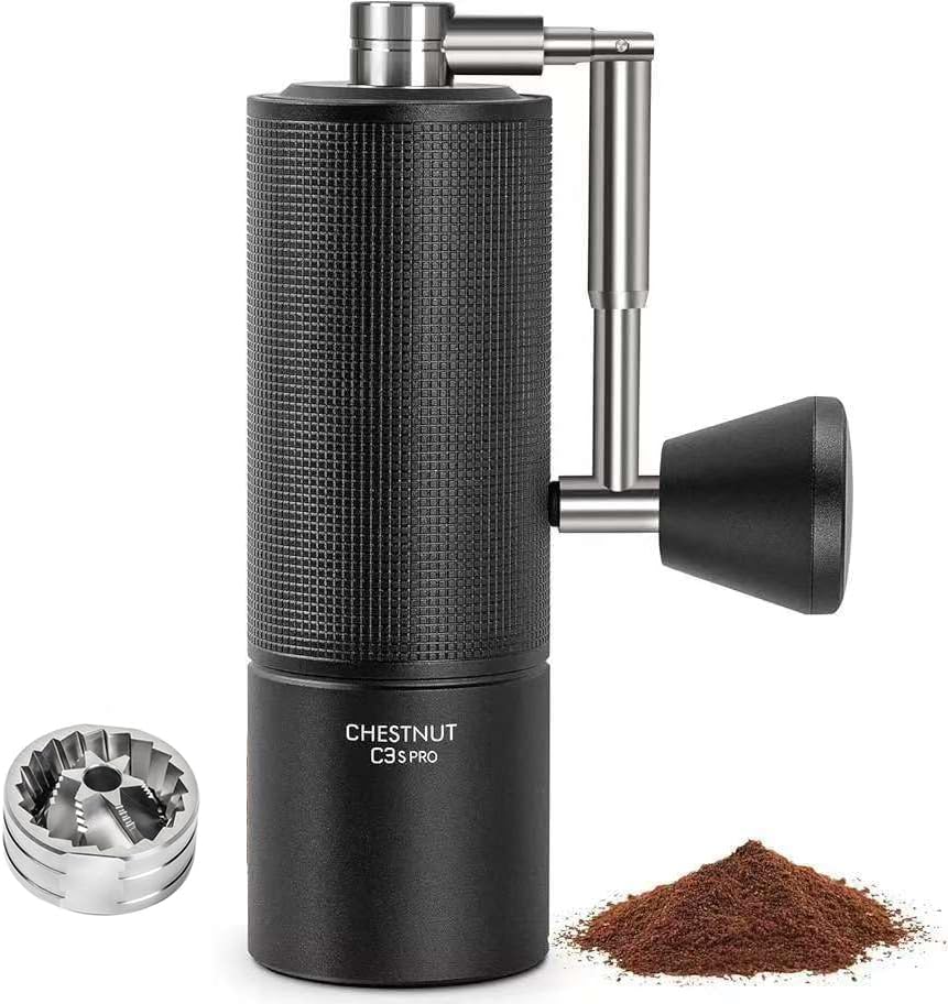 TIMEMORE C3S Pro Manual Coffee Grinder with Stainless Steel Conical Burr All-Metal Body Capacity 25g