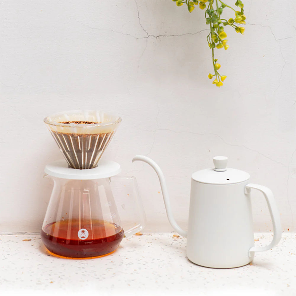 Timemore Coffee Crystal Eye Dripper Glass Filter Cup V01 Black+ Sharing Pot 360ml