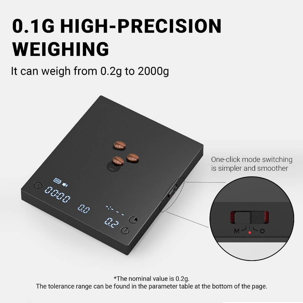 Timemore Mirror BASIC 3 Coffee Electronic Scale Coffee Weighing Scale  - With Timer  For Italian  Pour-over Coffee