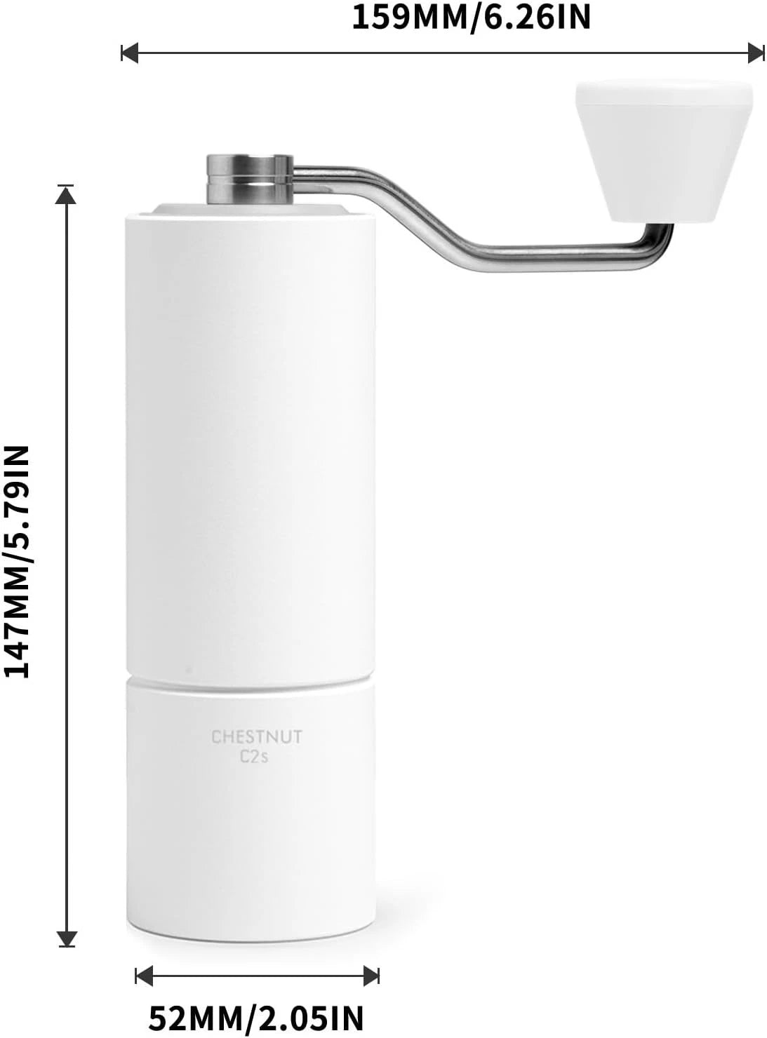 TIMEMORE Chestnut C2S Manual Coffee Grinder 25g, CNC Stainless Steel Burr