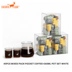 Cheerful Goat  handcrafted borosilicate glass Shareing Pot plus coffee powder 3 Box Bundle