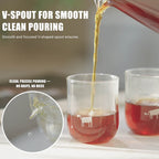 Cheerful Goat Coffee Sharing Pot Home Hand-Poured Coffee Pot Set Coffee Utensils Borosilicate Glass