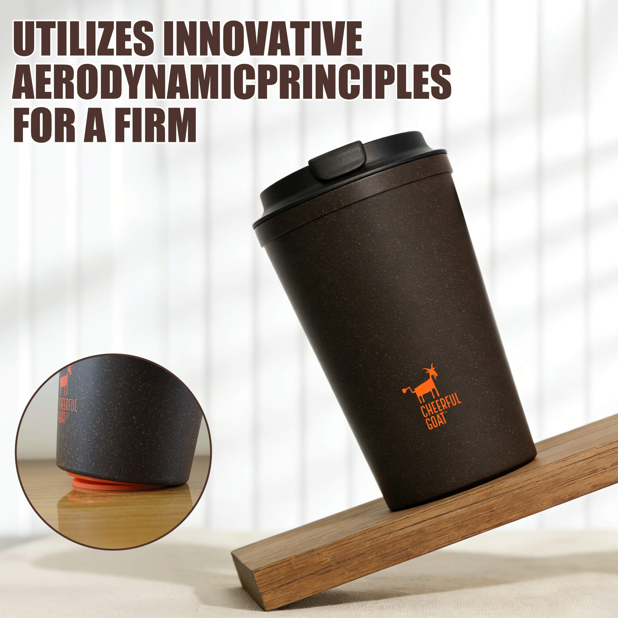 Cheerful Goat Suction Coffee Cup Portable Cup Eco-Friendly Cup Coffee Mug