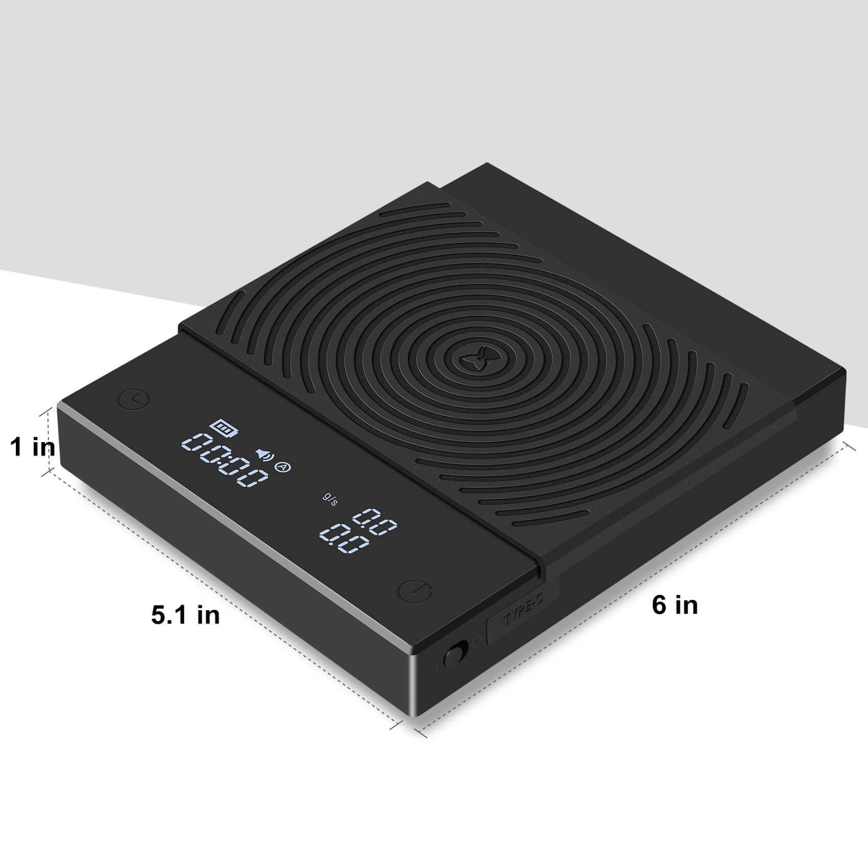 Timemore BASIC 2 Coffee Electronic Espresso Scale with Water Flow Timer Function Switchable Between Ounces and Kilograms