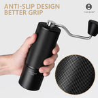 TIMEMORE Aluminum Manual Coffee Grinder C3 ESP Black Stainless Steel Conical Burr Adjustable Grind Setting for Espresso to French Press 25g Capacity