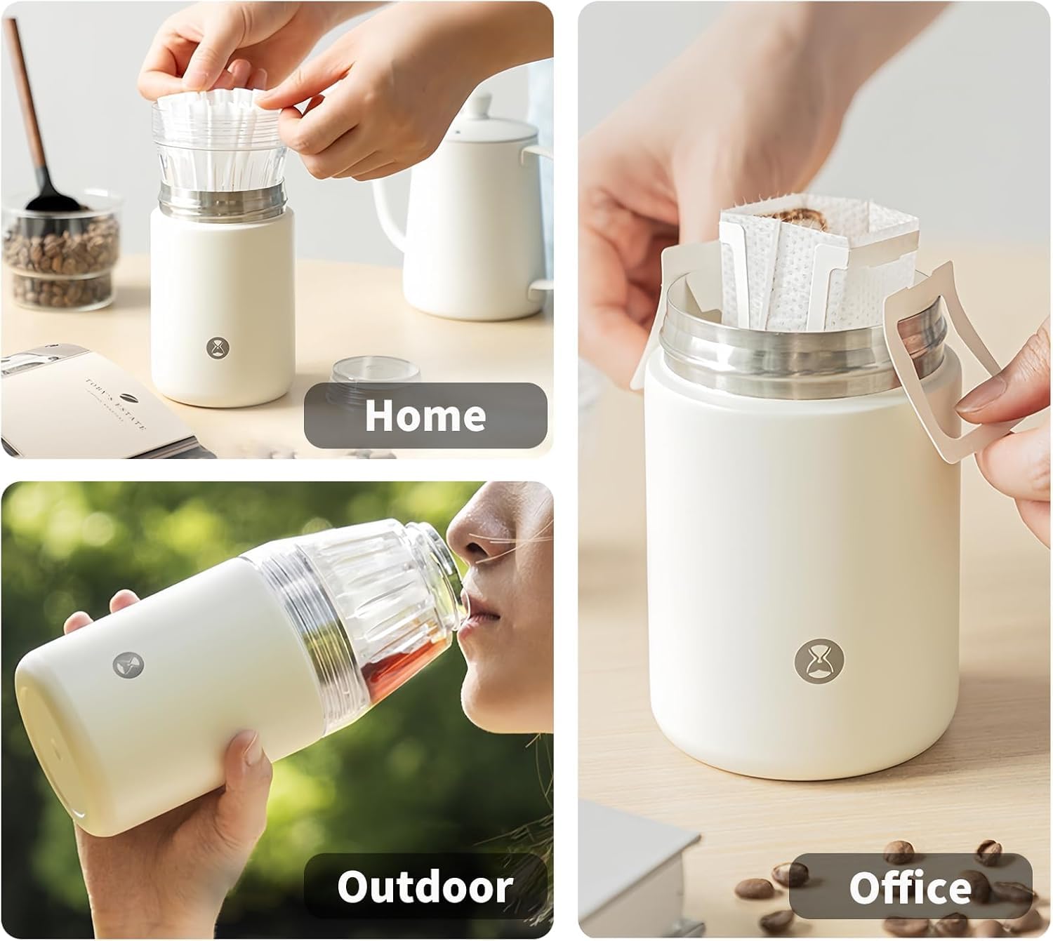 TIMEMORE Portable Coffee Maker Pour-OverCoffee Dripper Travel Coffee Cup | 10 Oz Manual Brewer for Home and Outdoors
